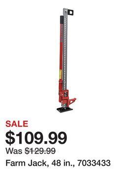 Tractor Supply Company Farm jack, 48 in., 7033433 offer