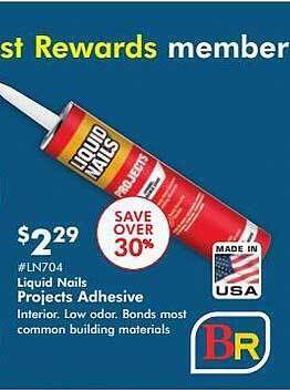 Valu Home Centers Liquid nails projects adhesive offer