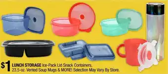 Dollar Tree Lunch Storage offer