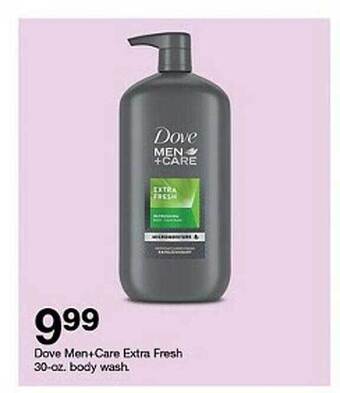Target Dove men+care extra fresh 30-oz. body wash offer