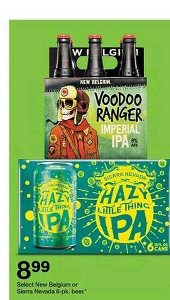 Target New belgium or sierra nevada 6-pk beer offer