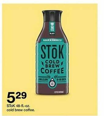 Target Stok 48-fl. -oz. cold brew coffee offer