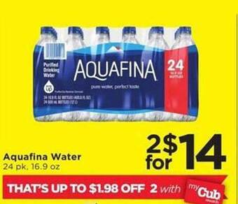 Cub Foods Aquafina water offer