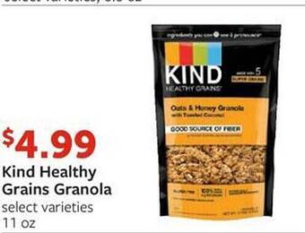Fareway Kind healthy grains granola offer