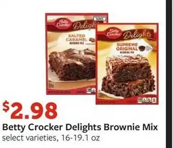 Fareway Betty crocker delights brownie mix offer
