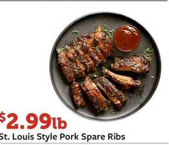 Fareway St louis style pork spare ribs offer
