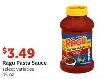 Fareway Ragu pasta sauce offer