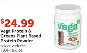 Fareway Vega protein & greens plant based protein powder offer