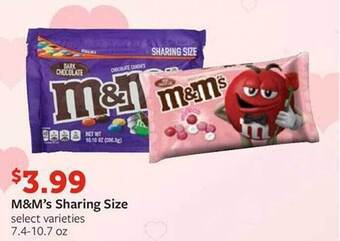 Fareway M&m's sharing size offer