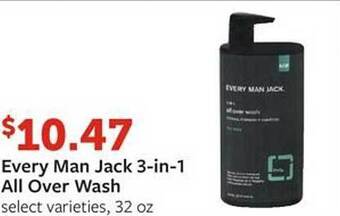Fareway Every man jack 3-in-1 all over wash offer