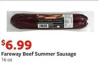 Fareway Fareway beef summer sausage offer