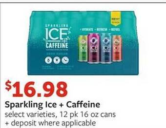 Fareway Sparkling ice + caffeine offer