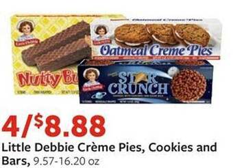 Fareway Little debbie creme pies, cookies and bars offer