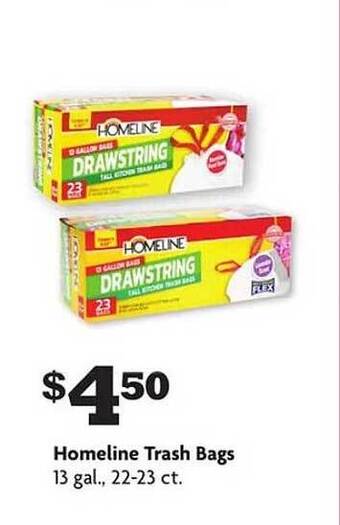 Family Dollar Homeline trash bags offer