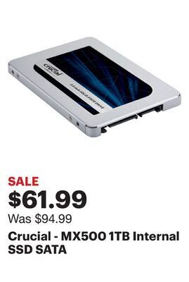 Best Buy Crucial - mx500 1tb internal ssd sata offer