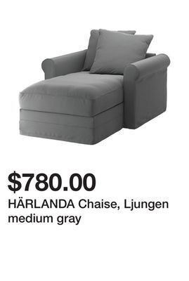 Ikea Härlanda chaise, ljungen medium gray offer