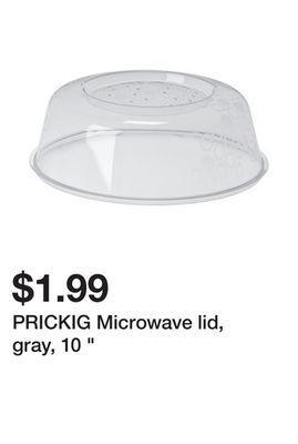 Ikea Prickig microwave lid, gray, 10 " offer
