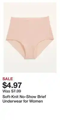 Old Navy Soft-knit no-show brief underwear for women offer