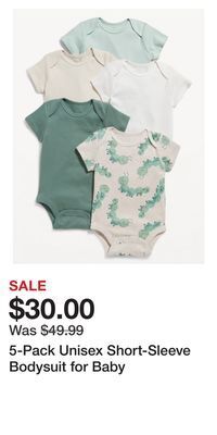 Old Navy 5-pack unisex short-sleeve bodysuit for baby offer