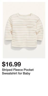 Old Navy Striped fleece pocket sweatshirt for baby offer