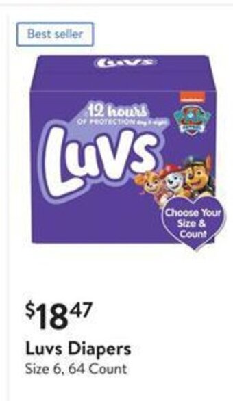 Walmart Luvs Diapers offer