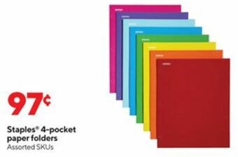 Staples Staples 4-Pocket Paper Folders offer