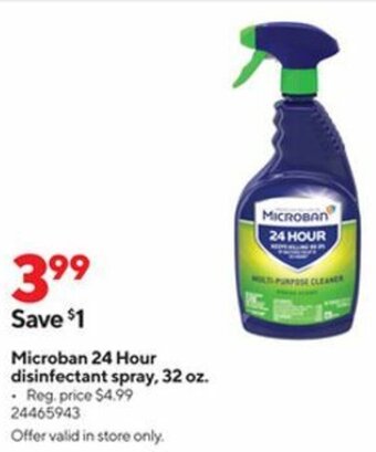 Microban 24 Hour Disinfectant Spray 32 oz