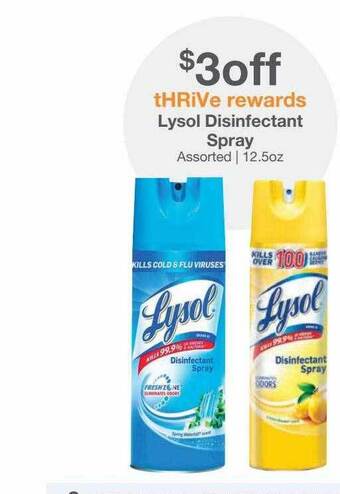 Kinney Drugs Lysol disinfectant spray offer