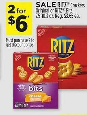 Dollar General Ritz crackers original or ritz bits offer