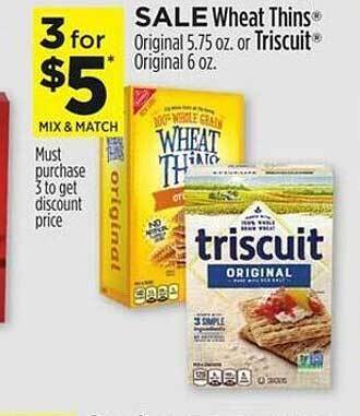 Dollar General Wheat thins original or triscuit original offer