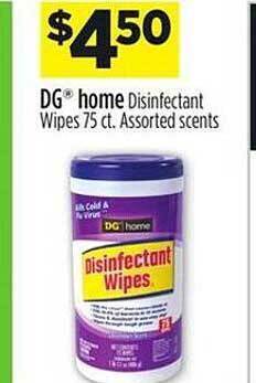 Dollar General Dg home disinfectant wipes offer