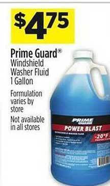Dollar General Prime guard windshield washer fluid 1 gallon offer