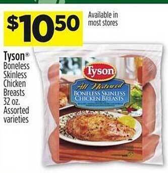 Dollar General Tyson boneless skinless chicken breasts offer