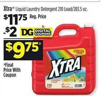 Dollar General Xtra liquid laundry detergent offer