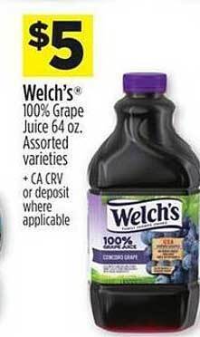 Dollar General Welch's 100% grape juice offer