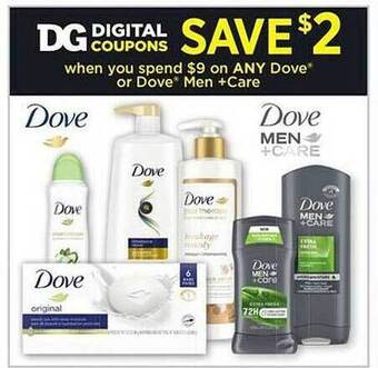 Dollar General Dove or dove men +care offer