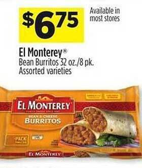 Dollar General El monterey bean burritos offer