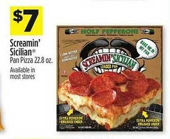 Dollar General Screamin'sicilian pan pizza offer