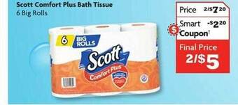 Family Dollar Scott comfort plus bath tissue offer