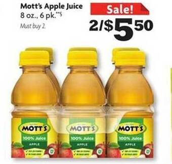 Family Dollar Mott's apple juice offer