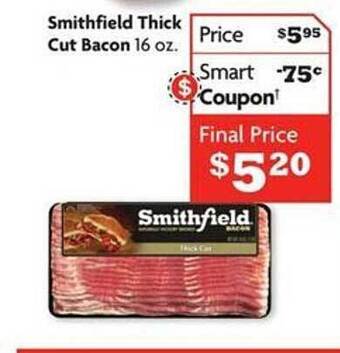 Family Dollar Smithfield thick cut bacon offer