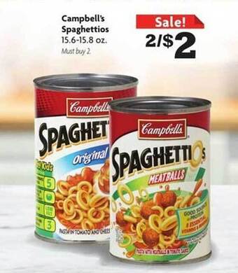 Family Dollar Campbell's spaghettios offer