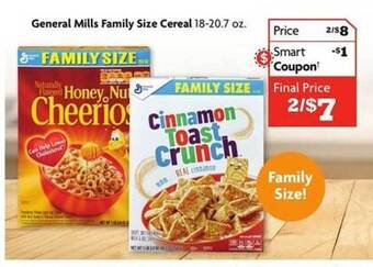Family Dollar General mills family size cereal offer