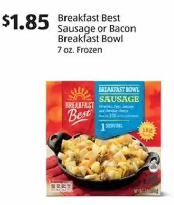 Aldi Breakfast Best Sausage or Bacon Breakfast Bowl 7 oz offer