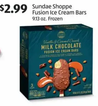 Aldi Sundae Shoppe Fusion Ice Cream Bars 9.13 oz offer
