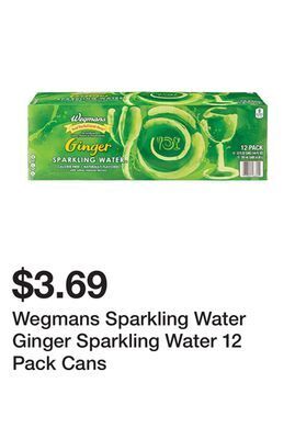 Wegmans Wegmans sparkling water ginger sparkling water 12 pack cans offer