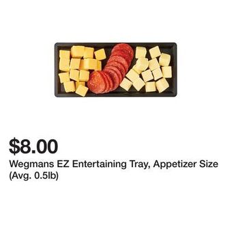 Wegmans Wegmans ez entertaining tray, appetizer size (avg. 0.5lb) offer
