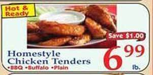 Market Basket Homestyle chicken tenders offer