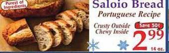 Market Basket Saloio bread offer