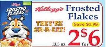 Market Basket Kellogg's frosted flakes offer